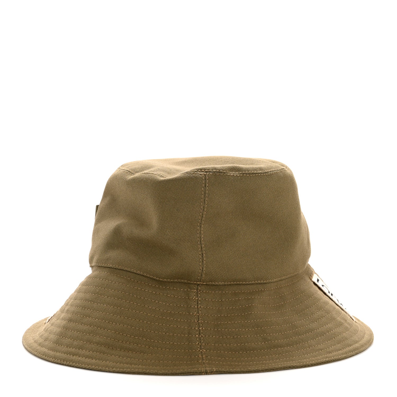 Loewe Canvas Calfskin Fisherman Bucket Hat 58 Military Green