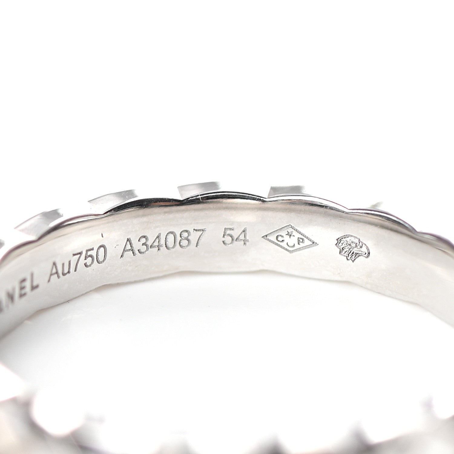Chanel 18K White Gold Mini Coco Crush Ring 54 6.75 5 of 6