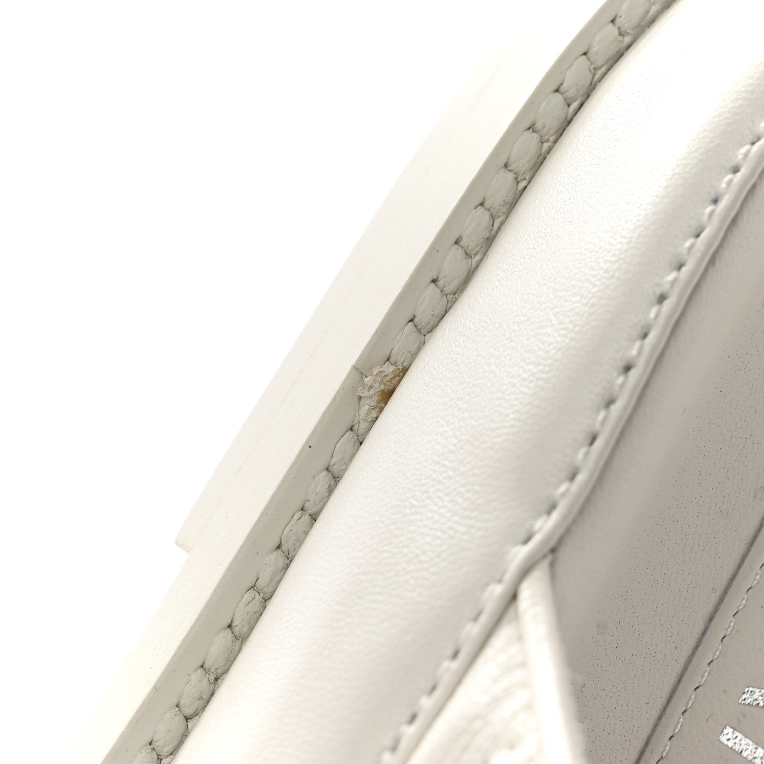 Chanel Lambskin Quilted Velcro Dad Chain CC Slide Sandals 36.5 White 9 of 10