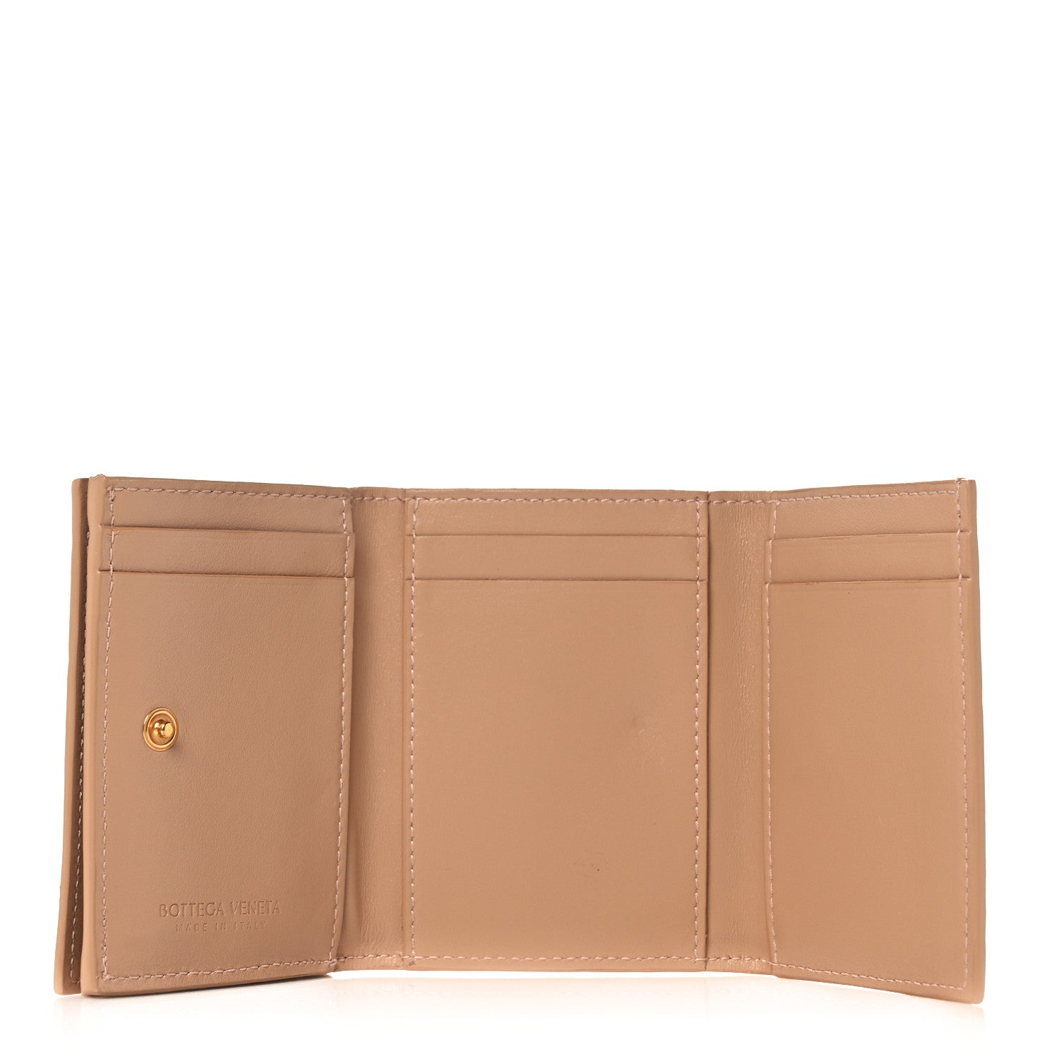 Bottega Veneta Nappa Intrecciato Trifold Wallet Cipria 5 of 7