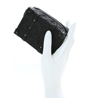 Louis Vuitton Monogram Taurillon Soft Trunk Backpack Pouch Bag Charm Key Ring Black 2 of 8