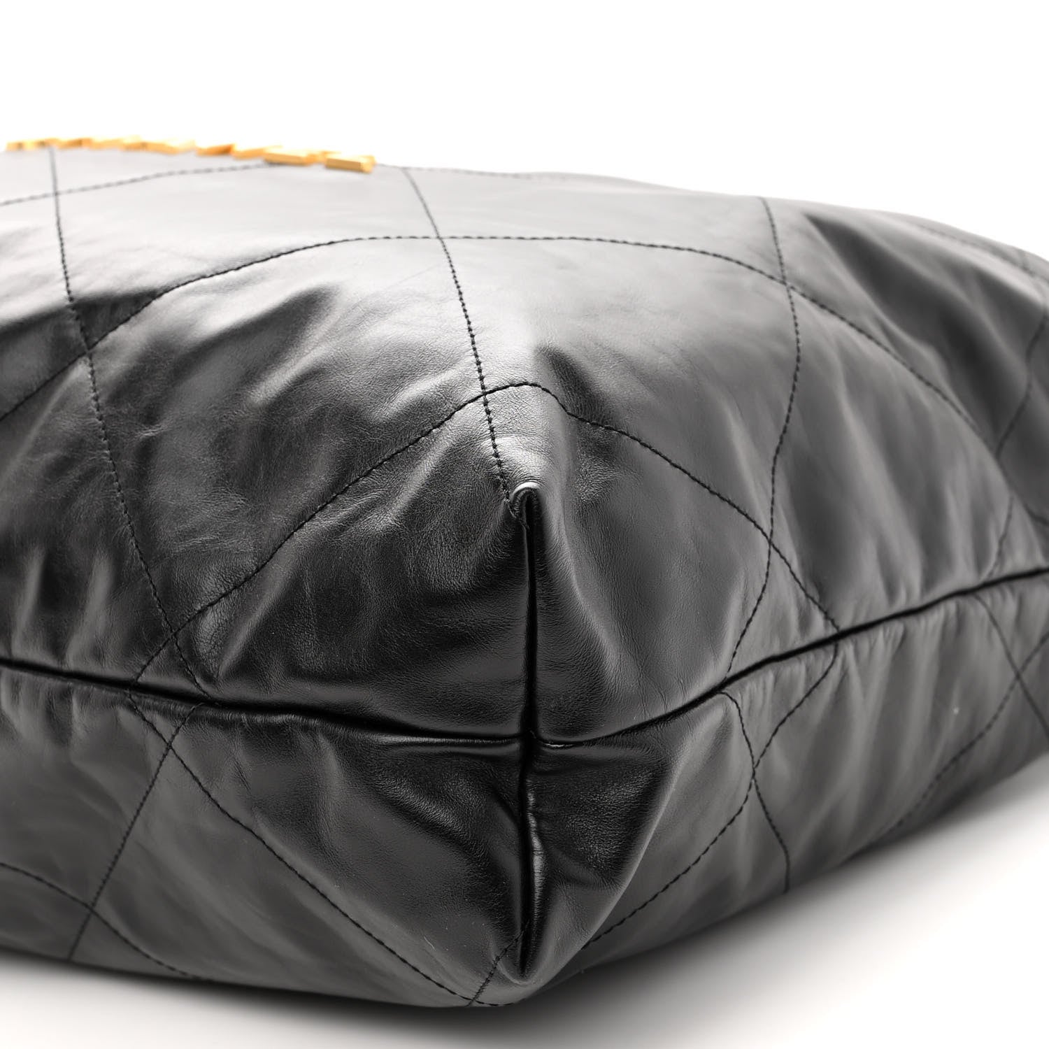 Chanel Shiny Calfskin Quilted Large Chanel 22 Black 10 of 10