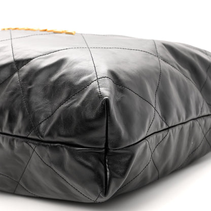 Chanel Shiny Calfskin Quilted Large Chanel 22 Black 10 of 10