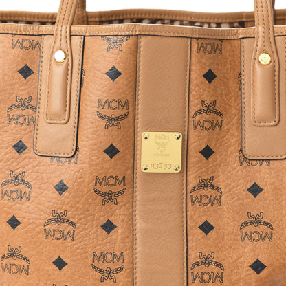 MCM Visetos Medium Liz Reversible Shopper Tote Cognac 8 of 15