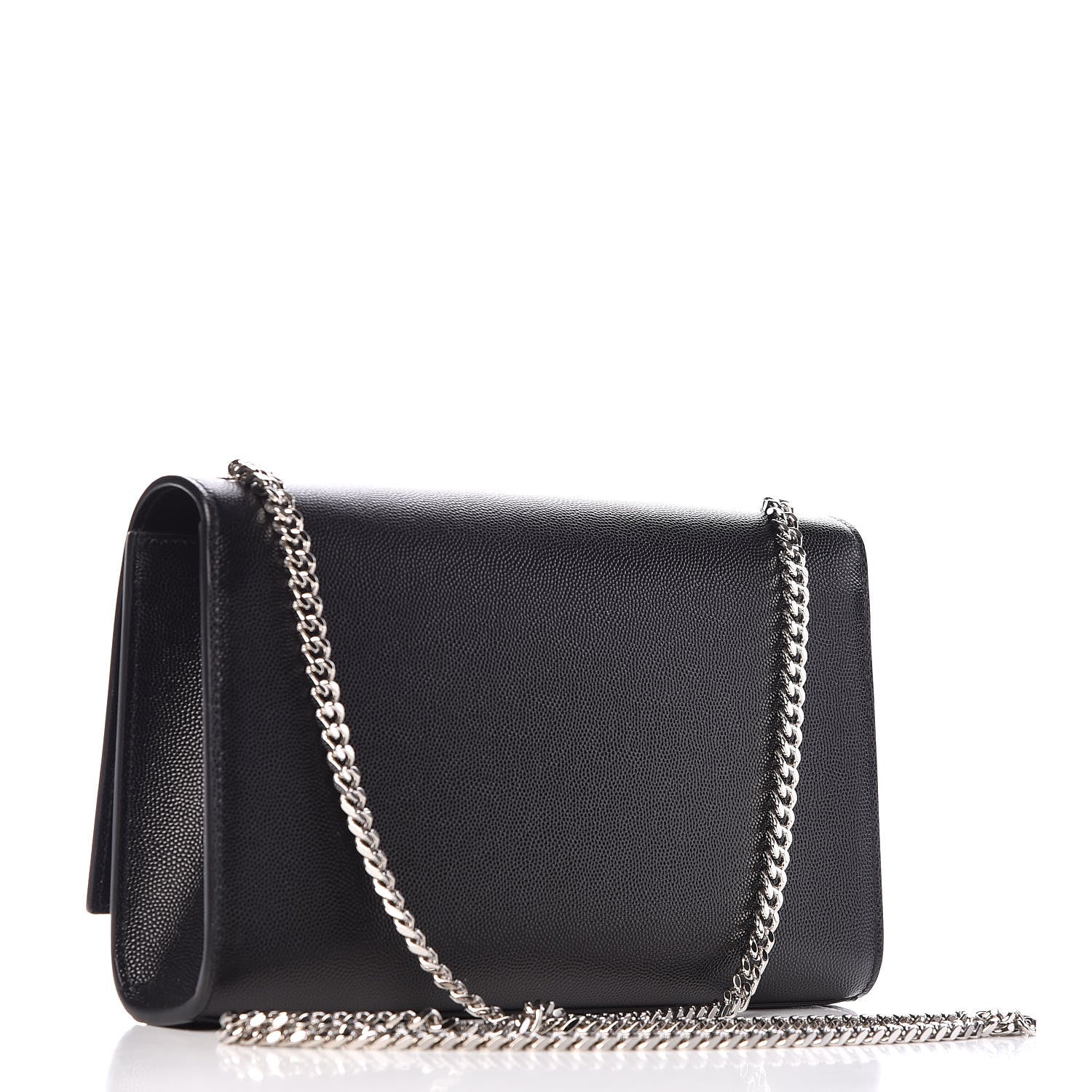 Saint Laurent Grain De Poudre Medium Classic Monogram Kate Satchel Black 3 of 9