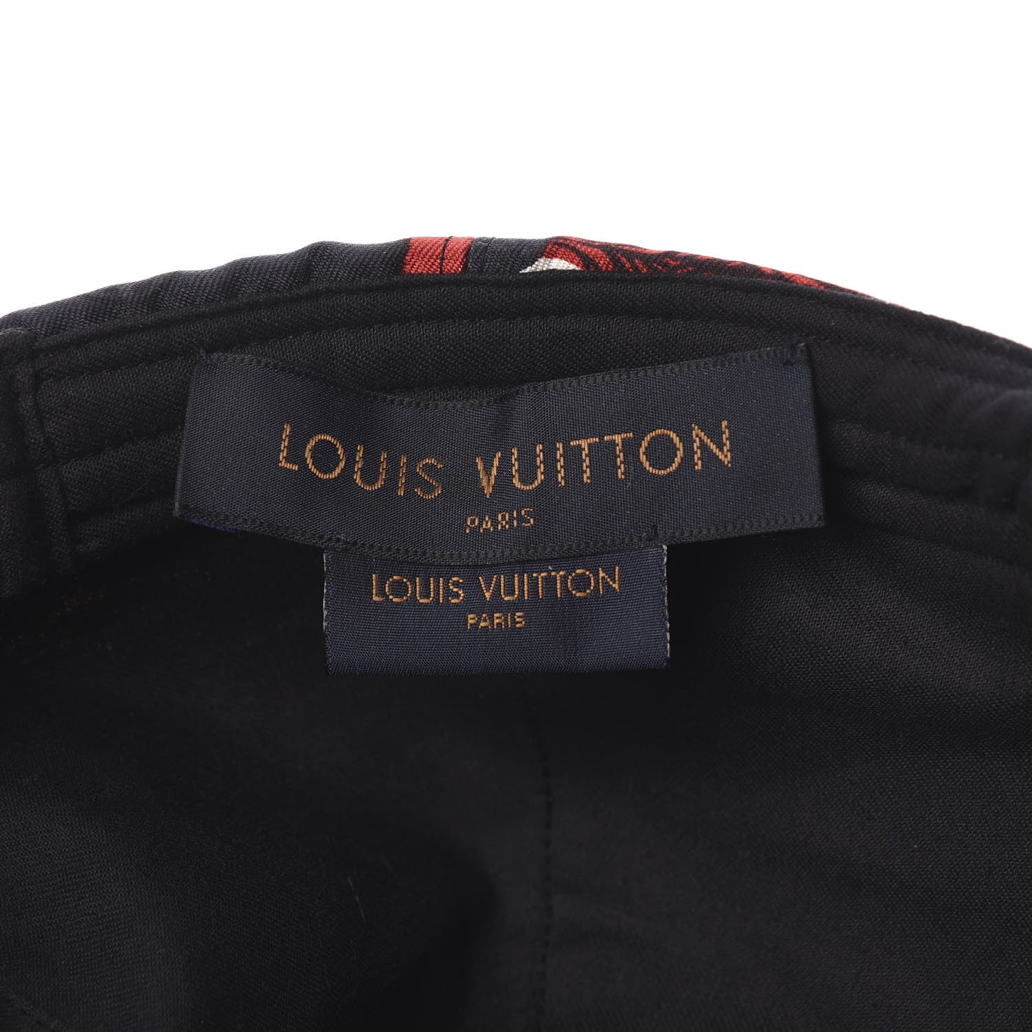 Louis Vuitton Canvas Patchwork Waves Removable Mask Baseball Hat Black Red White 10 of 10