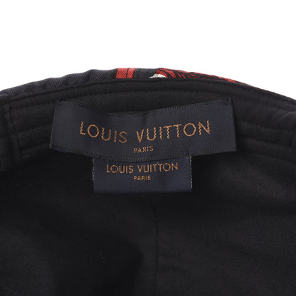 Louis Vuitton Canvas Patchwork Waves Removable Mask Baseball Hat Black Red White 10 of 10