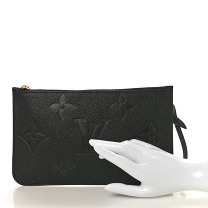 Louis Vuitton Empreinte Monogram Giant Neverfull MM Pochette Black 2 of 6