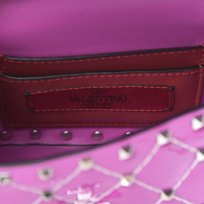 Valentino Garavani Patent Micro Rockstud Spike Shoulder Bag Radiant Orchid 6 of 9