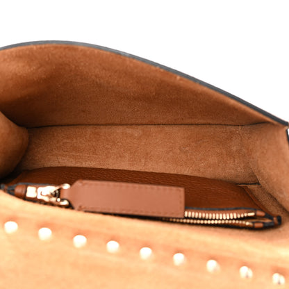 Valentino Garavani Pebbled Calfskin Rockstud Side Slip Crossbody Tan 5 of 9