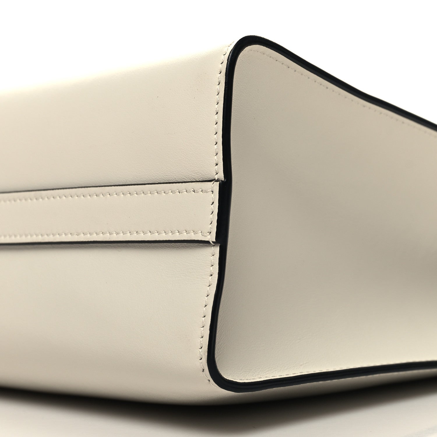 Prada Calfskin Triangle Tote Bag White 9 of 9