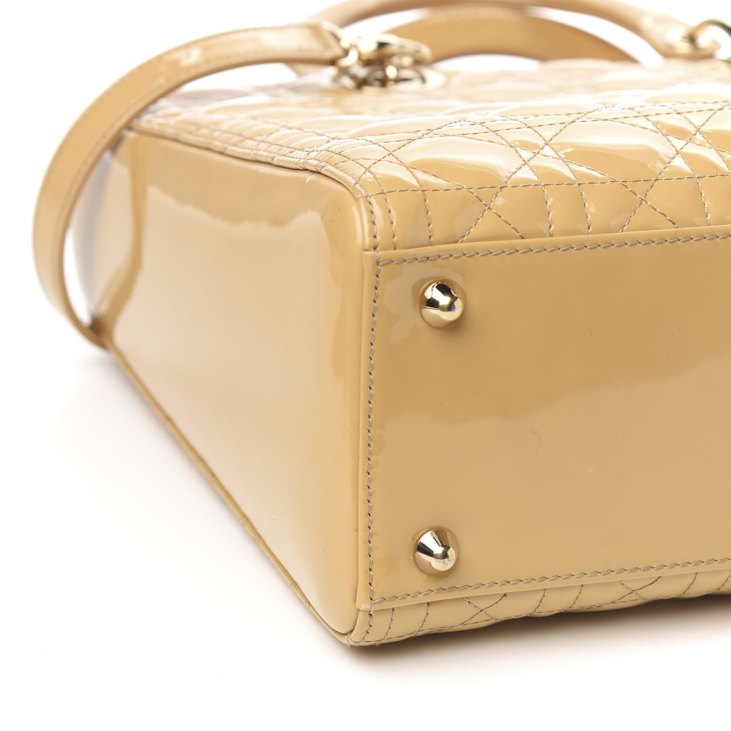 Christian Dior Patent Cannage Large Lady Dior Beige 7 of 8
