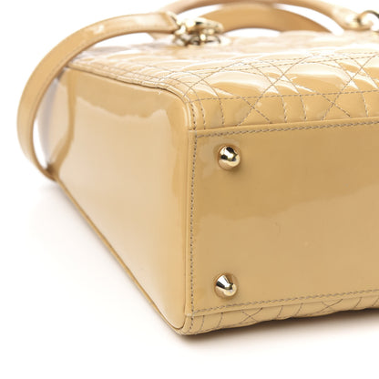 Christian Dior Patent Cannage Large Lady Dior Beige 7 of 8
