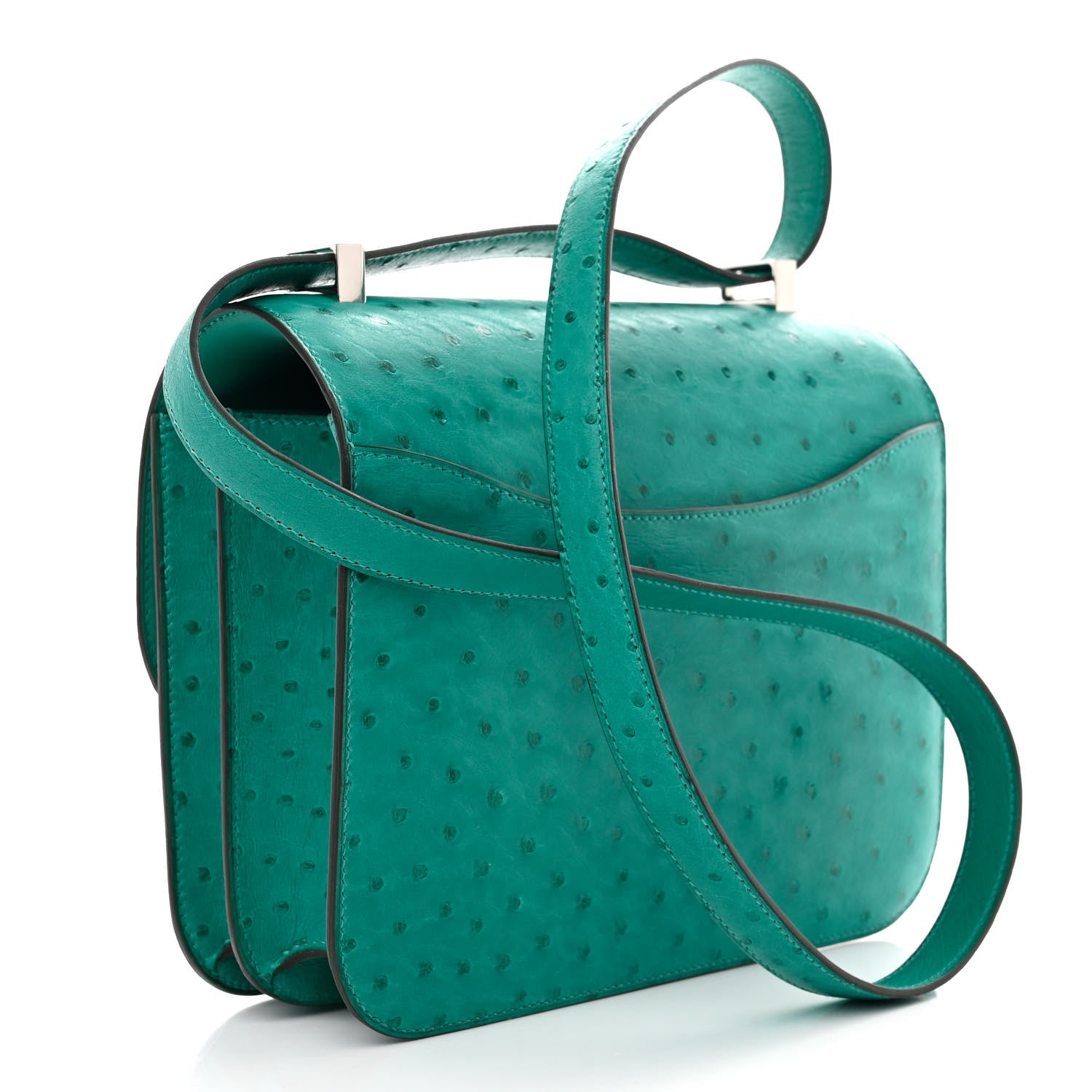 Hermes Ostrich Constance 24 Vert Verone 3 of 10
