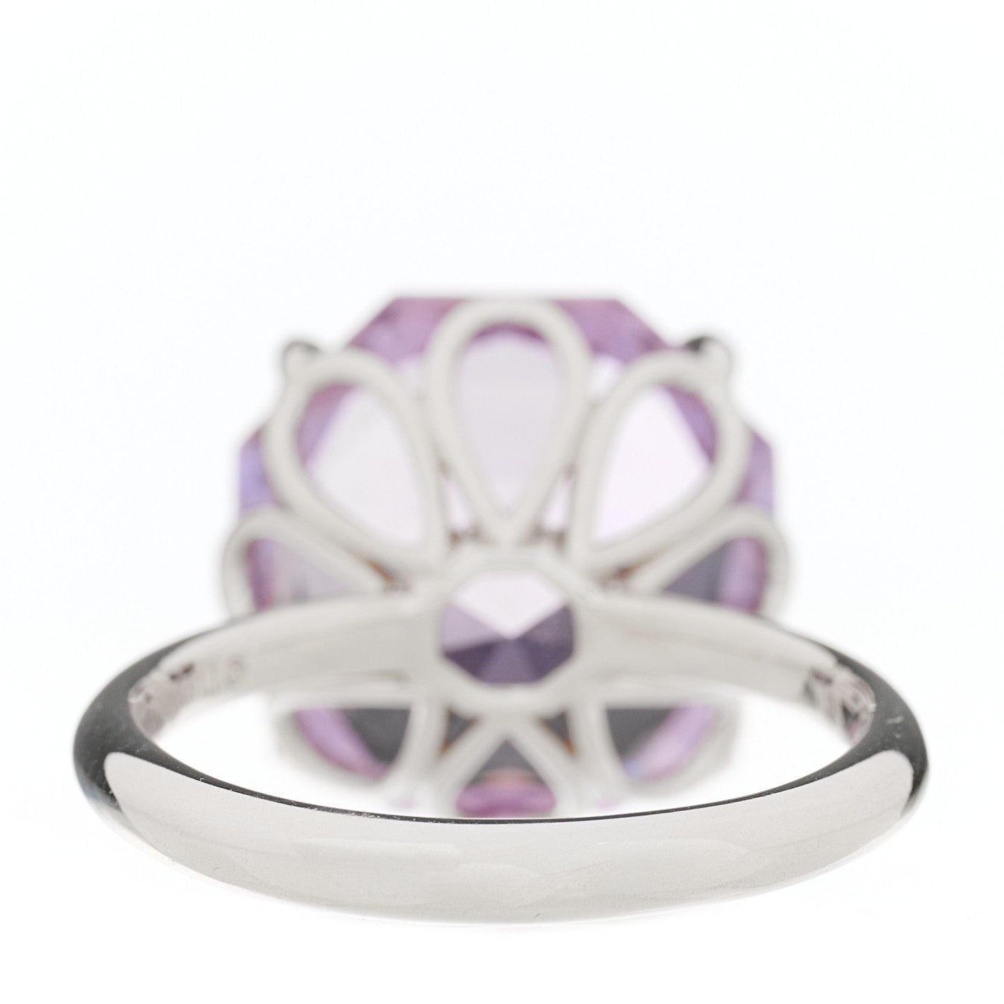 Tiffany Sterling Silver Amethyst Sparklers Octagonal Cocktail Ring 52 6 3 of 4