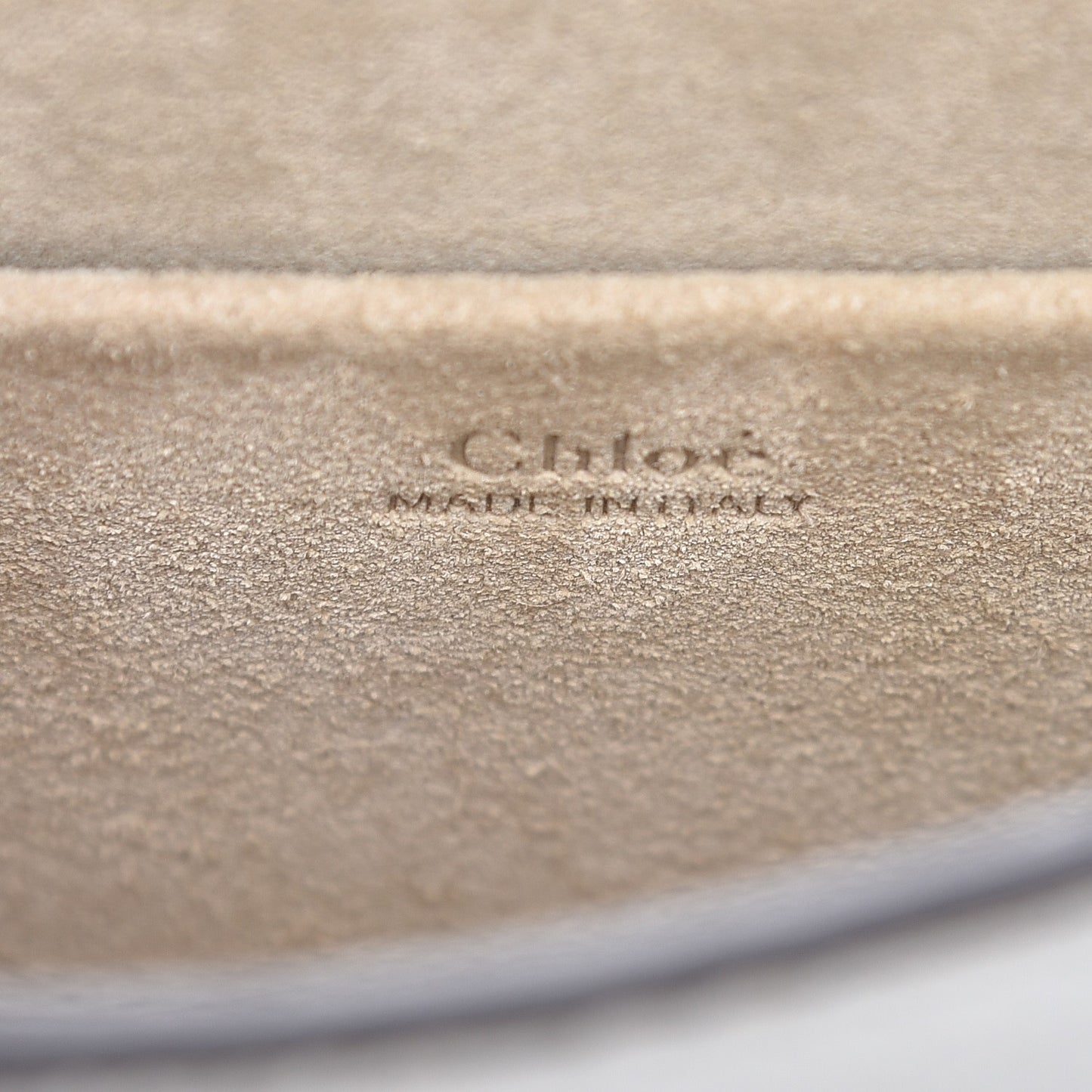 Calfskin Suede Small Nile Bracelet Bag Airy Grey