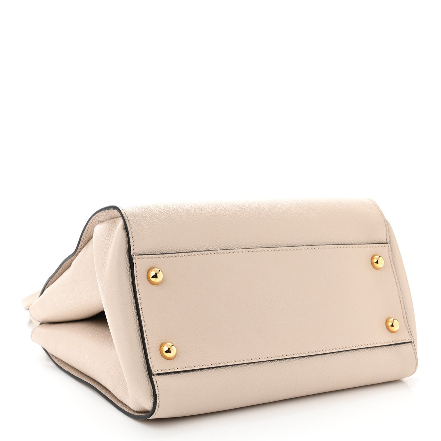 Soft Grain Calfskin Medium Buckle Tote Limestone