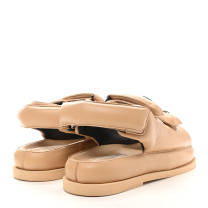 Chanel Lambskin Puffer Dad Sandals 36.5 Beige 4 of 8