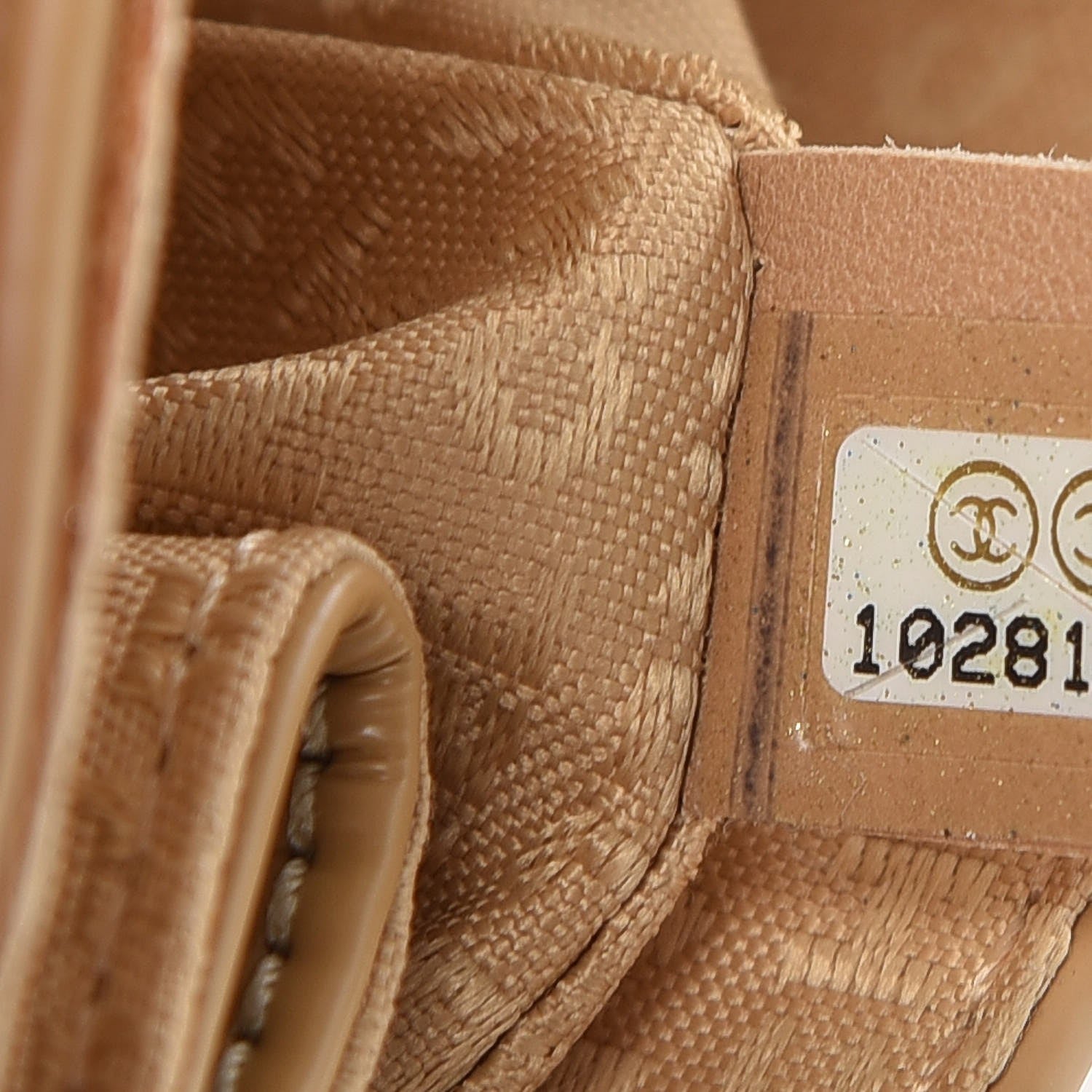 Chanel Glazed Calfskin Stitched Accordion Flap Beige 8 of 11