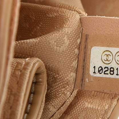 Chanel Glazed Calfskin Stitched Accordion Flap Beige 8 of 11