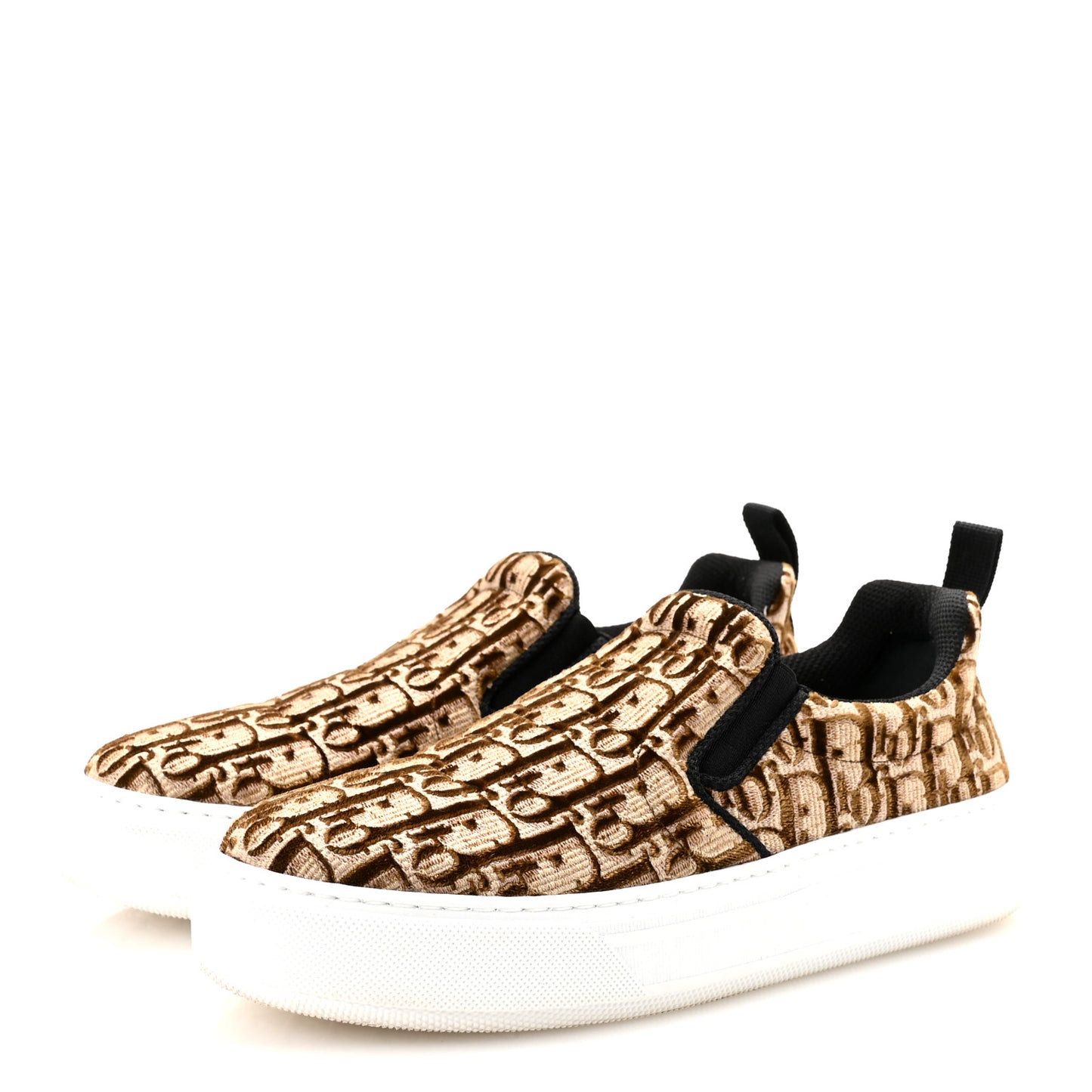 Velvet Oblique Womens Solar Slip On Sneakers 38 Bronze