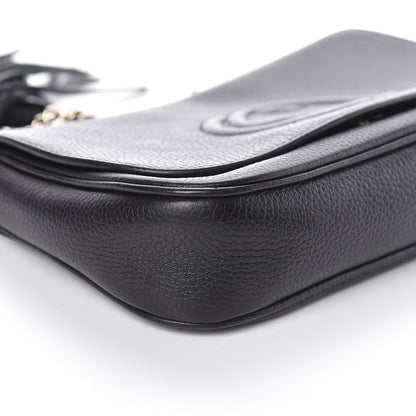 Gucci Pebbled Calfskin Medium Soho Flap Crossbody Black 7 of 8