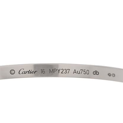 Cartier 18K White Gold Small LOVE Bracelet 16 3 of 4