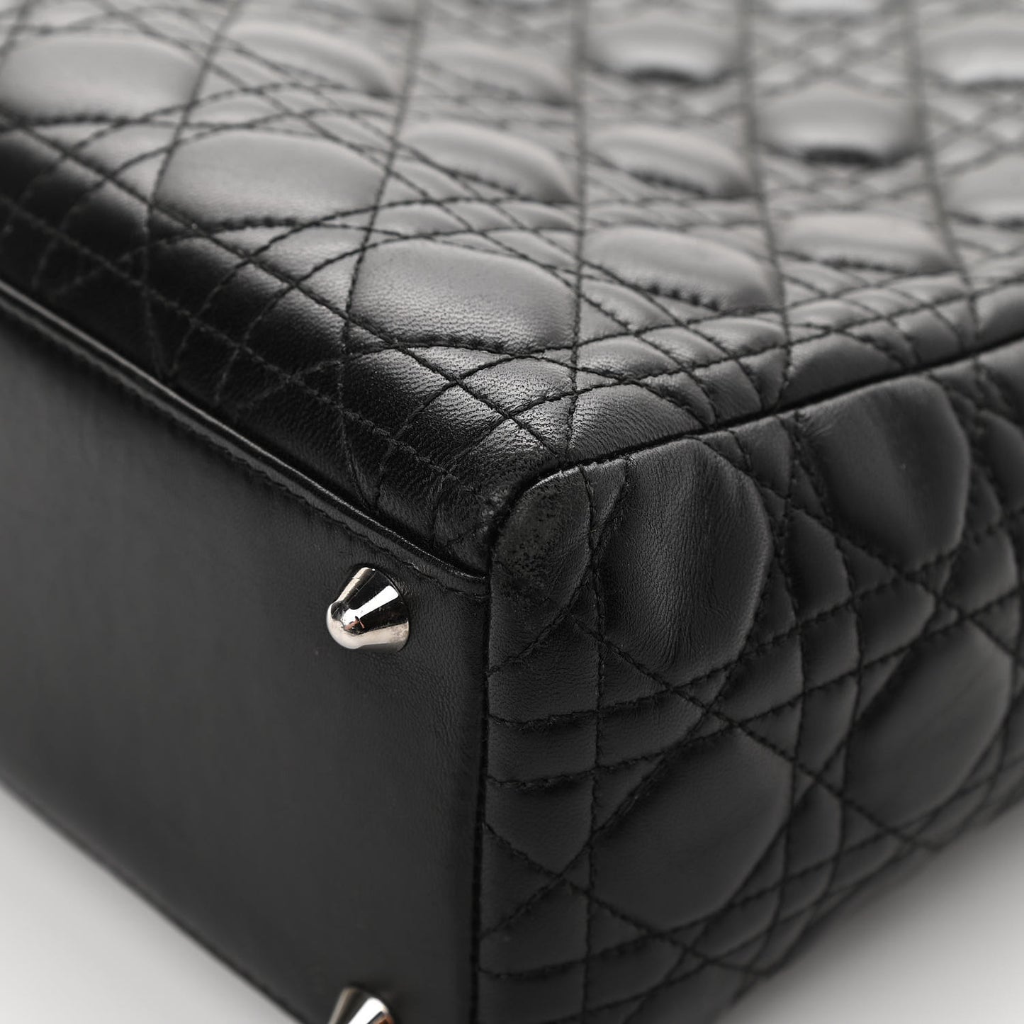 Lambskin Cannage Large Lady Dior Black