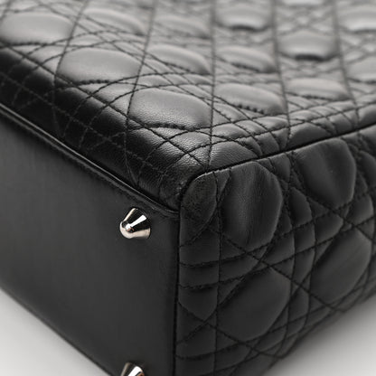Christian Dior Lambskin Cannage Large Lady Dior Black 17 of 18