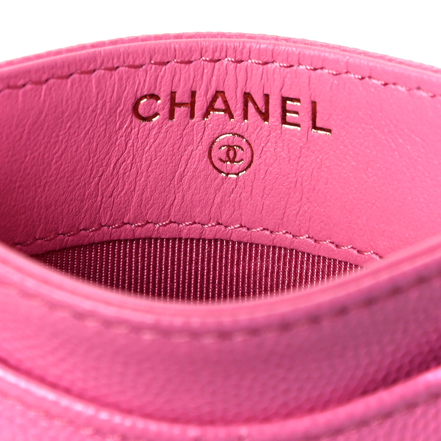Chanel Caviar Quilted Card Holder Pink 5 of 9