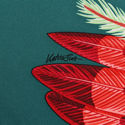 Hermes Silk Toucans De Paradis Scarf 90 Vert Fuchsia Rouge 3 of 5