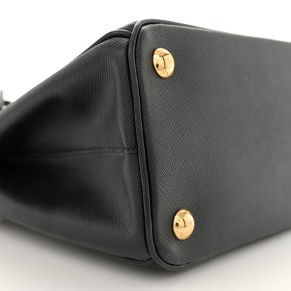 Prada Saffiano Lux Small Galleria Double Zip Tote Black 9 of 14