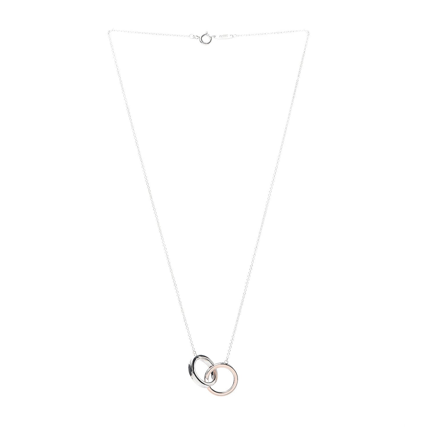 Sterling Silver Rubedo 1837 Interlocking Circles Pendant Necklace