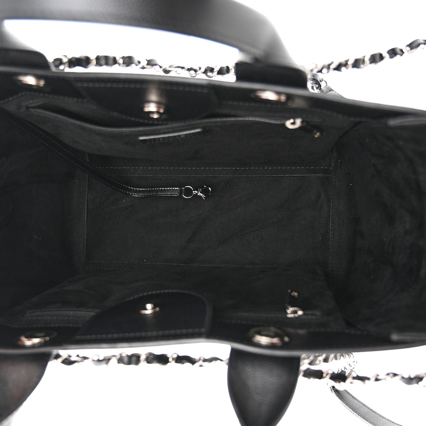 Caviar Small Studded Deauville Tote Black