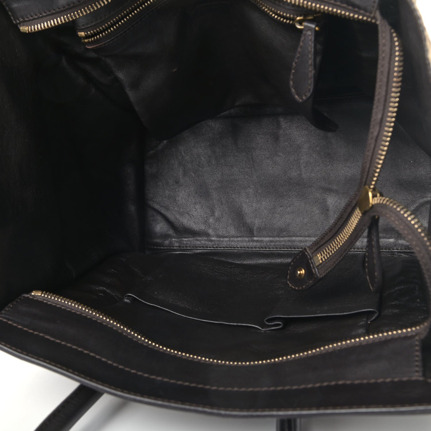 Celine Leopard Pony Hair Mini Luggage Black 4 of 9