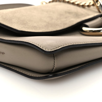 Chloe Suede Calfskin Small Faye Shoulder Bag Motty Grey 8 of 11