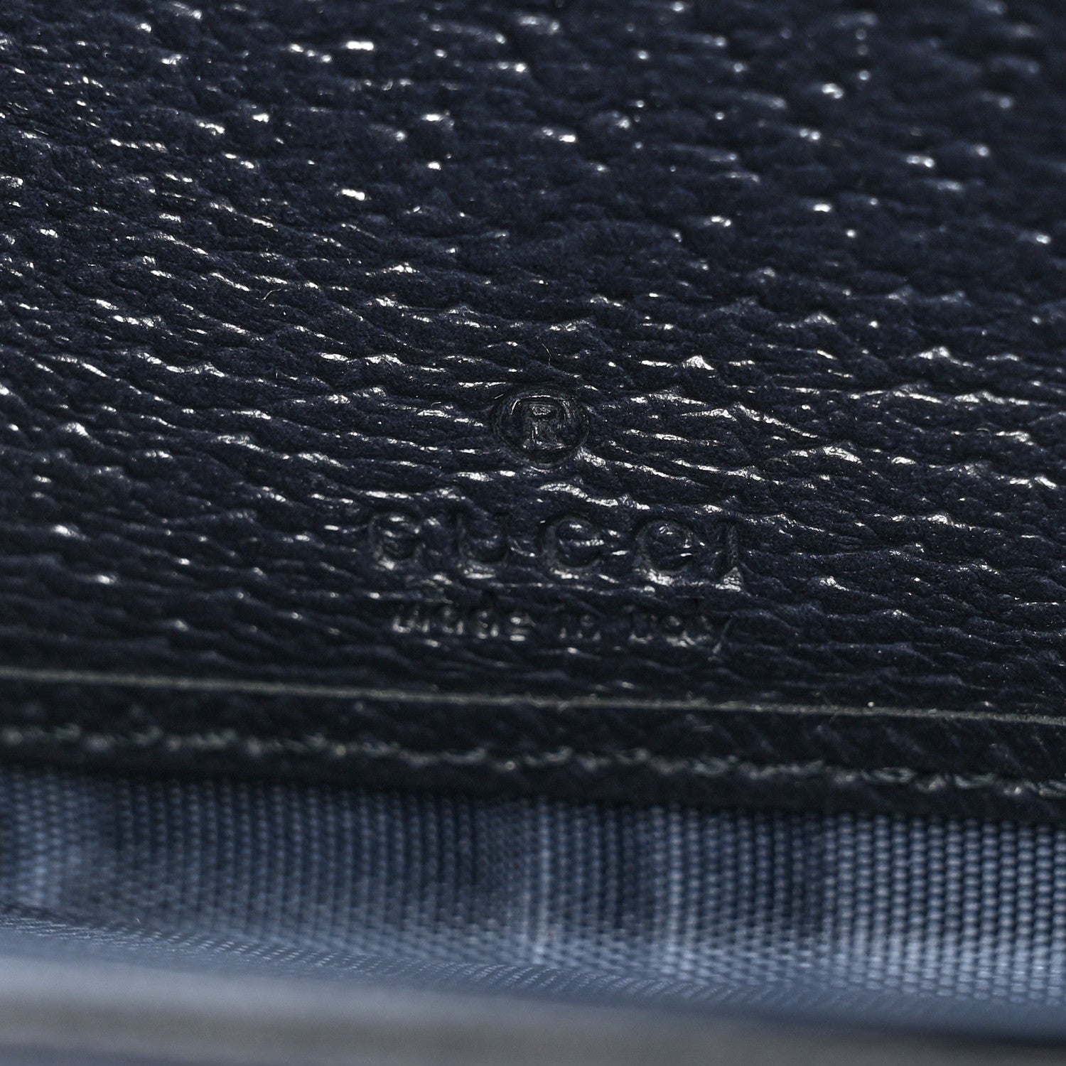 Gucci GG Supreme Monogram Textured Dollar Calfskin Web Ophidia Zip Around Wallet Beige Blue 9 of 13