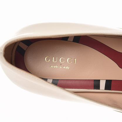 Gucci Malaga Kid Polly Kiltie Fringe 55mm Loafer Pumps 41 Mystic White 6 of 9