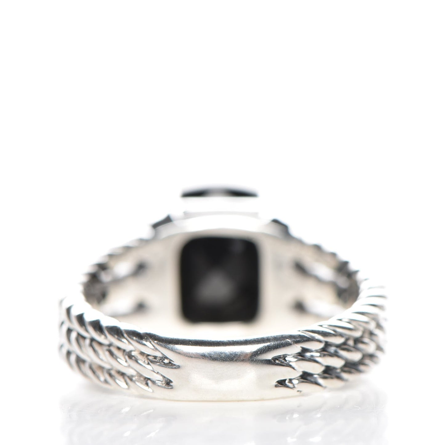 Sterling Silver Diamond Black Onyx 10mm Petite Wheaton Ring 53 6.5