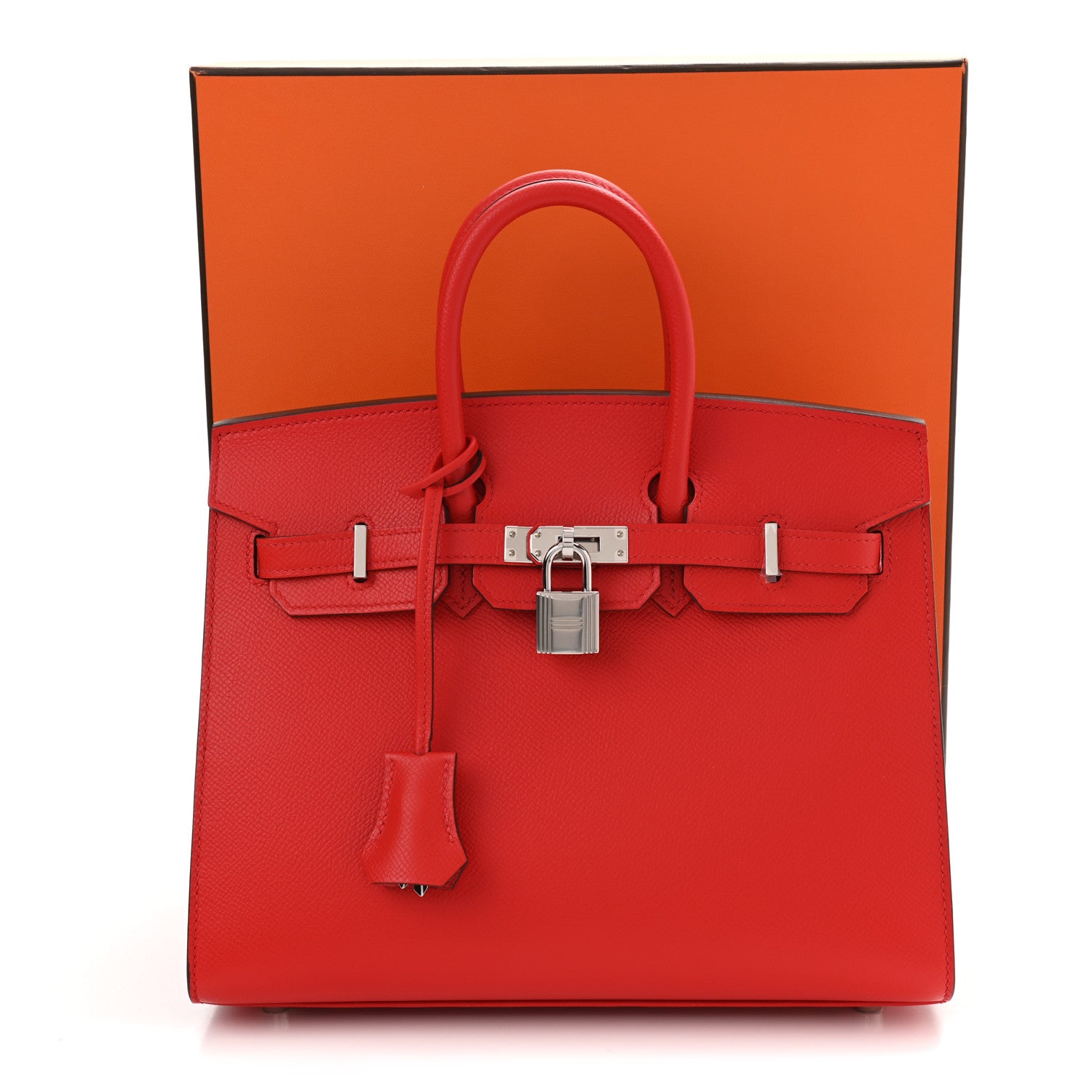 Hermes Epsom Birkin Sellier 25 Rouge De Coeur 11 of 11