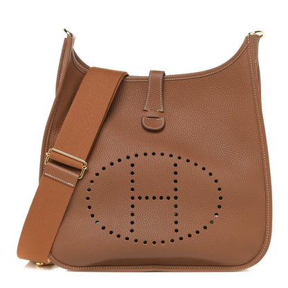 Hermes Taurillon Clemence Evelyne III GM Gold 1 of 10