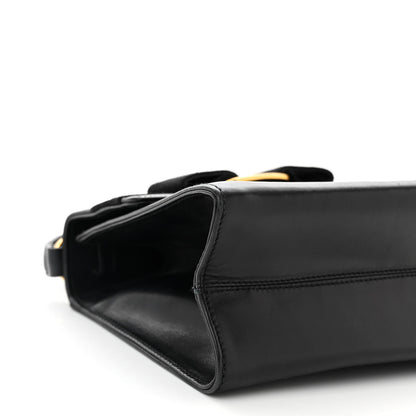 Salvatore Ferragamo Calfskin Vera Bow Mini Top Handle Crossbody Bag Black 8 of 11