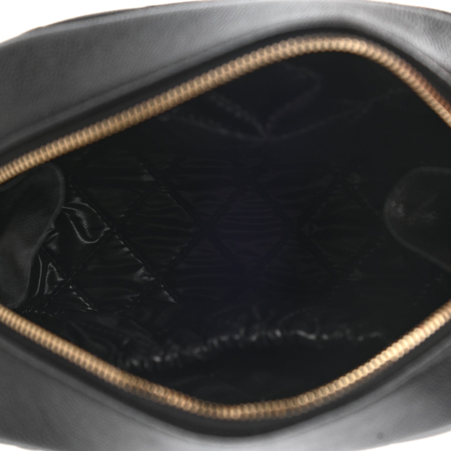 Chanel Caviar Quilted Curvy Pouch Cosmetic Case Black 5 of 7
