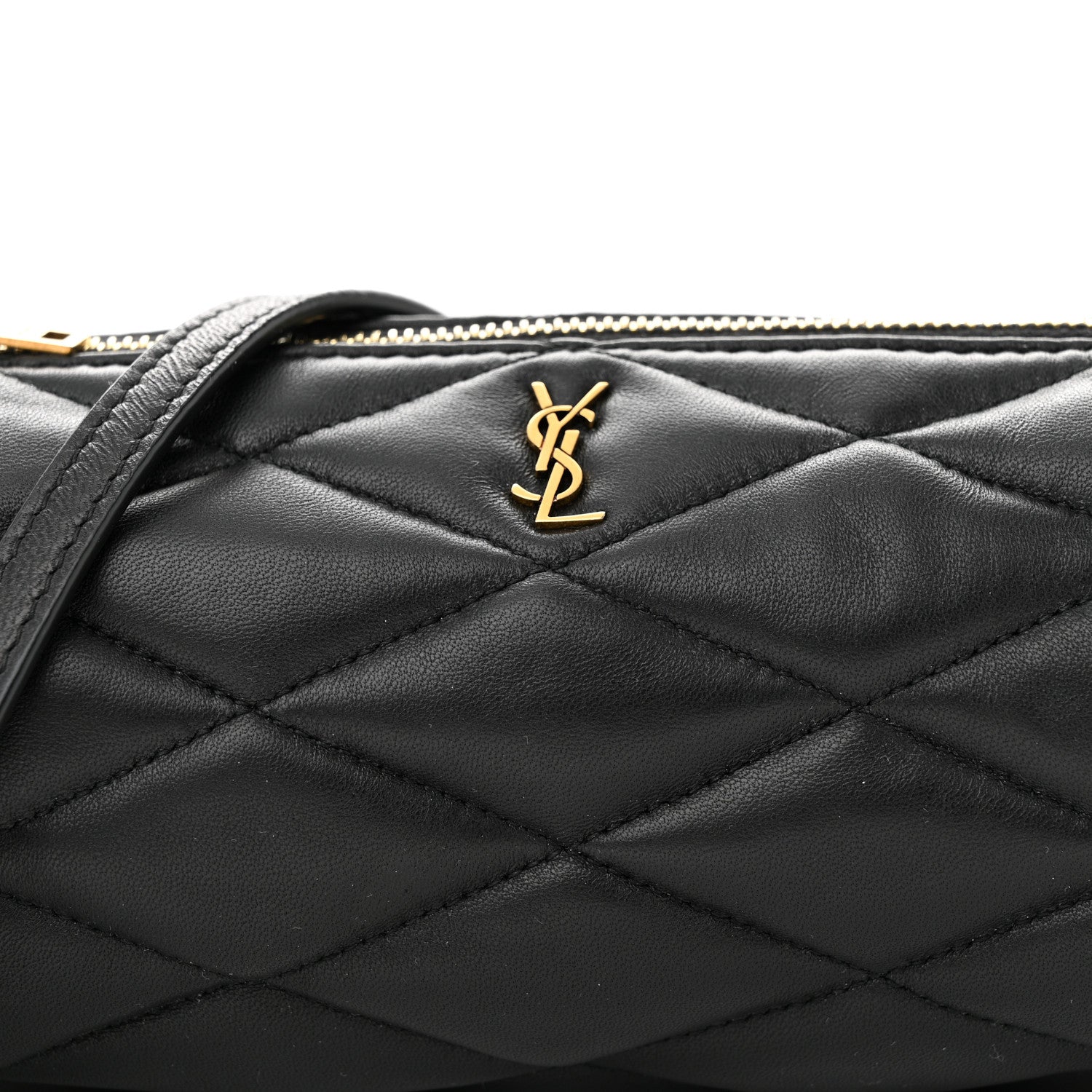 Saint Laurent Lambskin Monogram Mini Sade Tube Bag Black 8 of 10