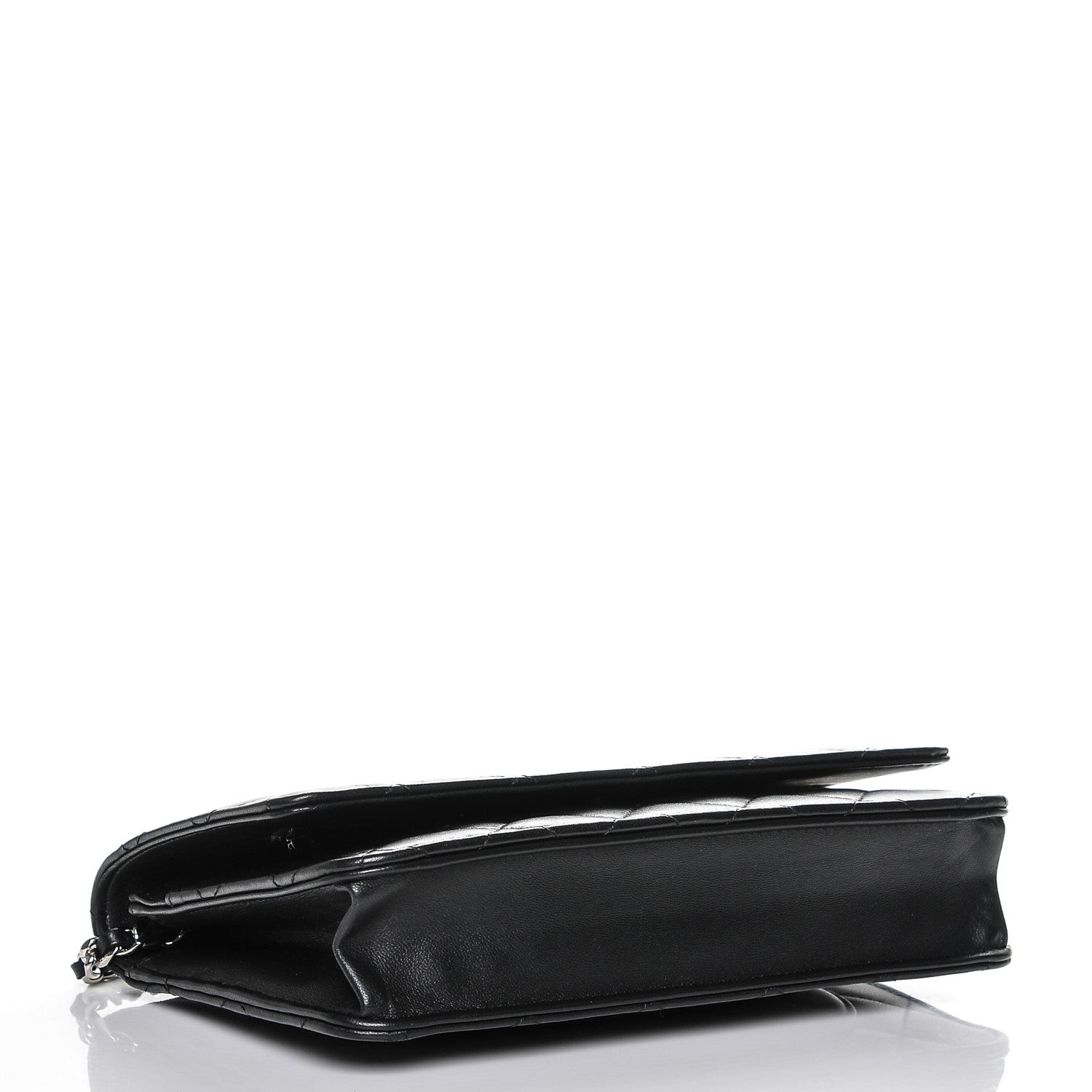 Chanel Lambskin Quilted Wallet On Chain WOC Black 4 of 8