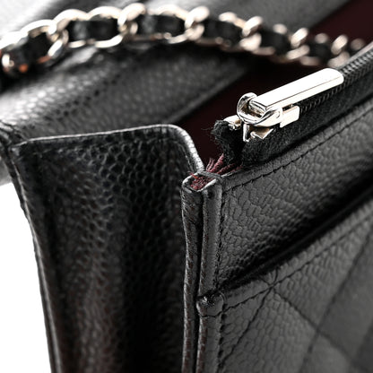 Chanel Caviar Quilted Wallet on Chain WOC Black 15 of 16
