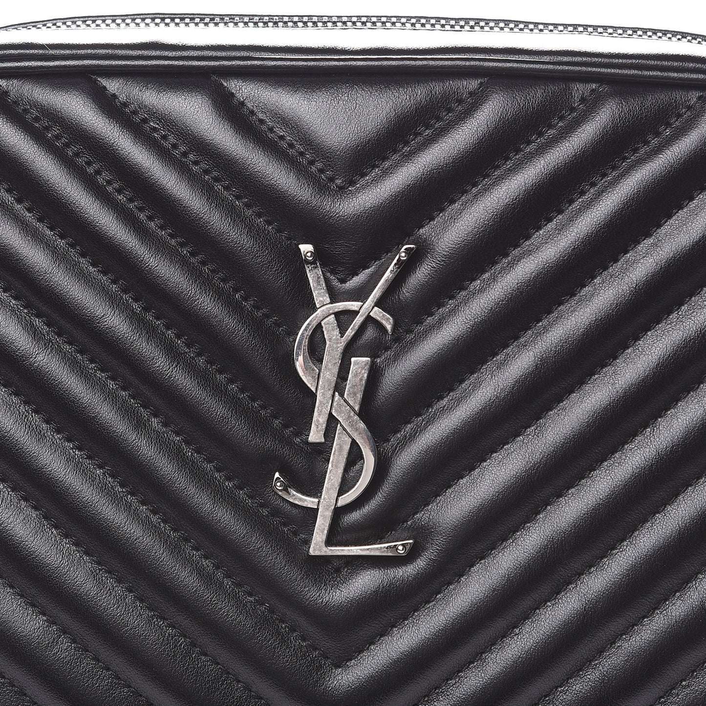 Calfskin Matelasse Monogram Lou Camera Bag Black