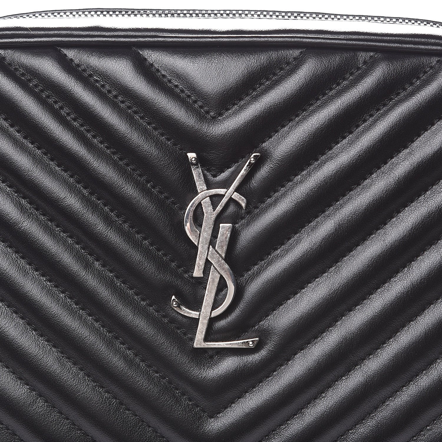 Saint Laurent Calfskin Matelasse Monogram Lou Camera Bag Black 10 of 10
