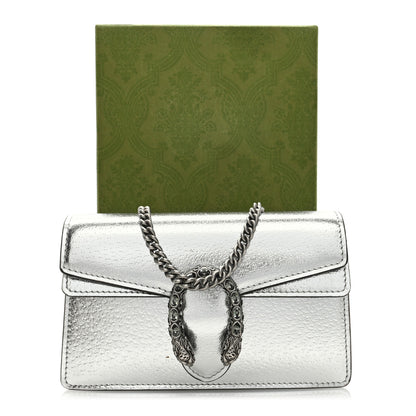 Gucci Metallic Calfskin Super Mini Dionysus Shoulder Bag Silver 9 of 9