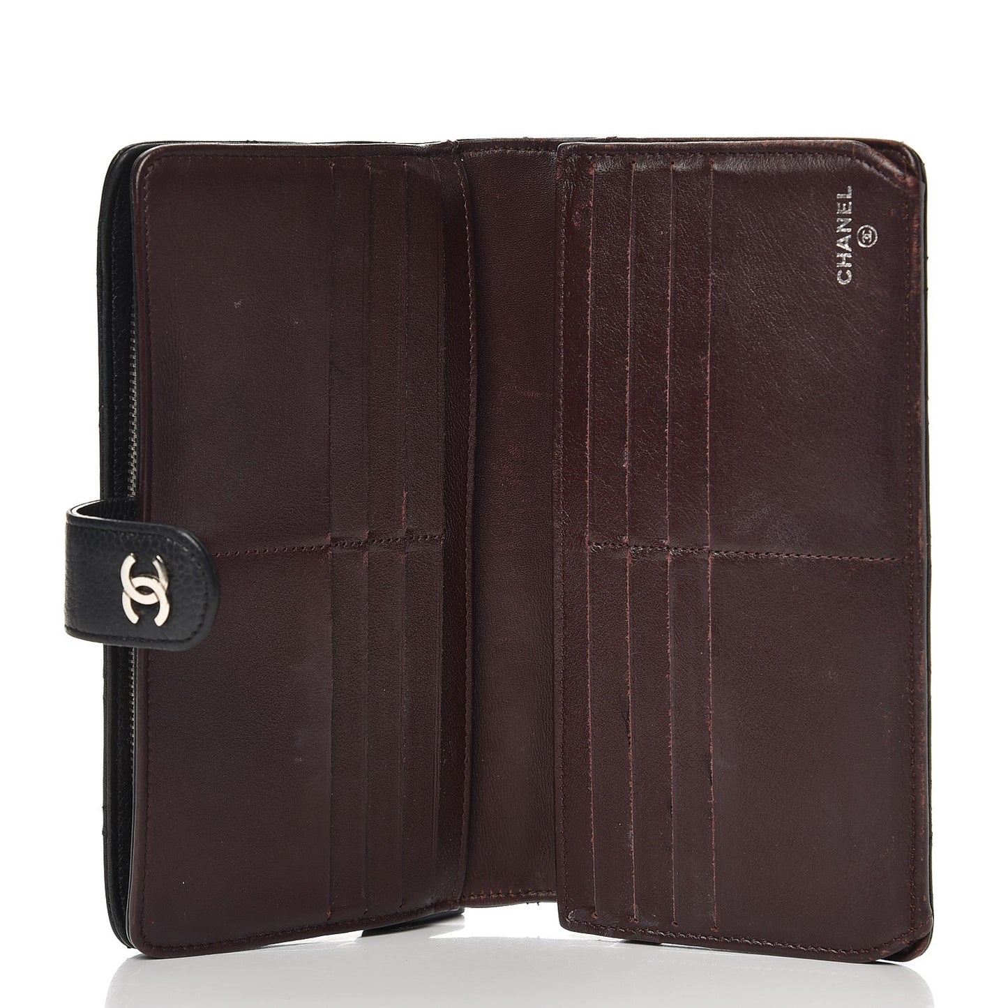 Caviar Quilted CC French Wallet Black